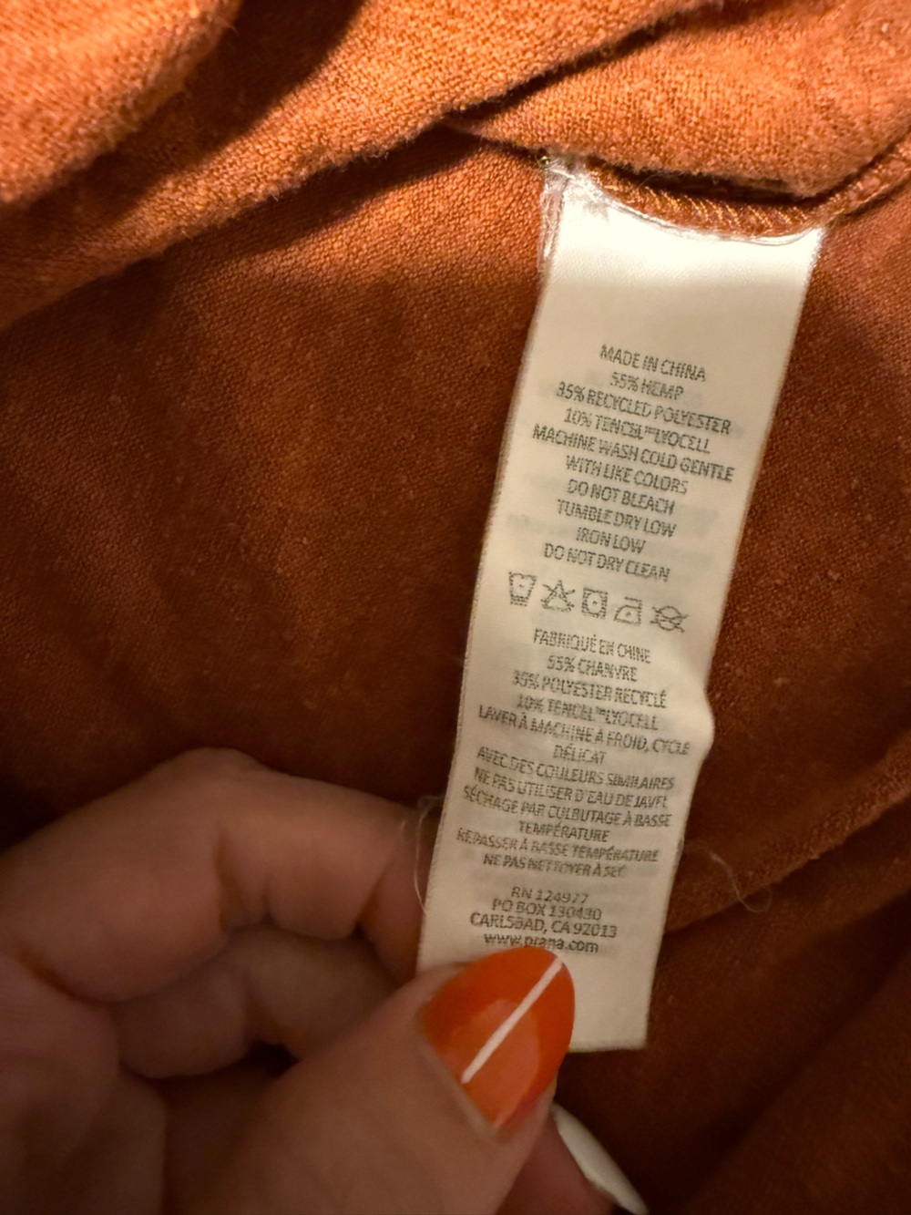 Prana Women's Rust Orange Short Sleeve Crew Tee - Picture 6 of 6